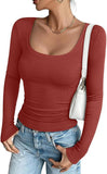 Women's Slim-fit Rib-knit Body-hugging Top