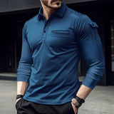 Arm Pocket Shoulder Patch Design Muscular Look Men's Top