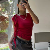 Solid-color Sleeveless Ruffled Fringed Tank Top