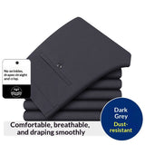 Men's Stretch Casual Pants, Loose-Fit Wrinkle-Resistant, Iron-Free Dress Pants