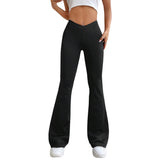 Women's Casual V-waist Slimming Slightly Flared Trousers