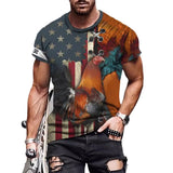 3D Printed Animal Style Vintage Quick-dry T-shirt