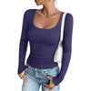 Women's Slim-fit Rib-knit Body-hugging Top
