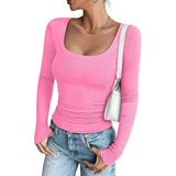 Women's Slim-fit Rib-knit Body-hugging Top