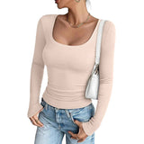 Women's Slim-fit Rib-knit Body-hugging Top