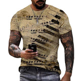 3D Christmas Style Digital Print Men's Short Sleeve T-shirt Casual Short Sleeve