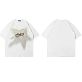 New Men's Clothing American-style Retro Star Patchwork Loose-fit Short-sleeve Shirt