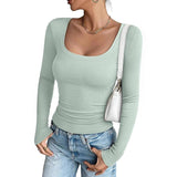 Women's Slim-fit Rib-knit Body-hugging Top