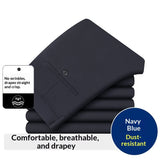 Men's Stretch Casual Pants, Loose-Fit Wrinkle-Resistant, Iron-Free Dress Pants