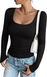 Women's Slim-fit Rib-knit Body-hugging Top