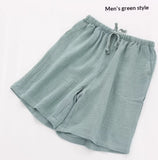Men's Home Wear Loose-fitting Short Shorts Made Of Pure Cotton Crepe