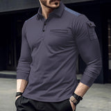 Arm Pocket Shoulder Patch Design Muscular Look Men's Top