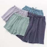 Men's Home Wear Loose-fitting Short Shorts Made Of Pure Cotton Crepe
