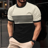 Fashionable And Minimalist Men's Crew-neck Casual Short-sleeve Shirt