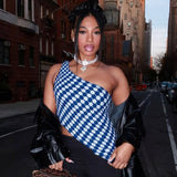 Off-shoulder Pullover Irregular Short T-shirt With Curled Hem