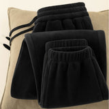 Men's Double-sided Fleece Jogger Pants With Drawstring And Extra-thick Lining