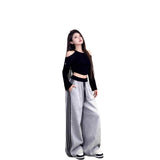 European And American High-waisted Loose Wide-leg Pants