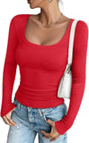 Women's Slim-fit Rib-knit Body-hugging Top