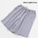 Men's Home Wear Loose-fitting Short Shorts Made Of Pure Cotton Crepe